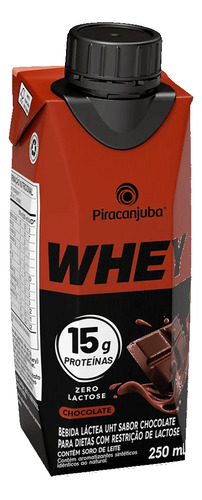 Bebida Lactea Whey 15g Piracanjuba Chocolate 250ml