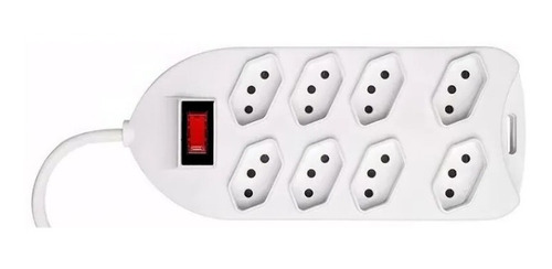 Régua/linha Extensão Tomada Energia Elétrica Bivolt 3 Pinos