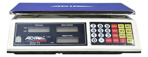 Bascula Electronica Multifuncion Industrial 40 Kgs 1703 Adir