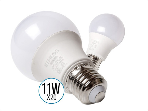 Pack Lamparas 11w Led Luz Fría Watts Lamparita X 20 U.