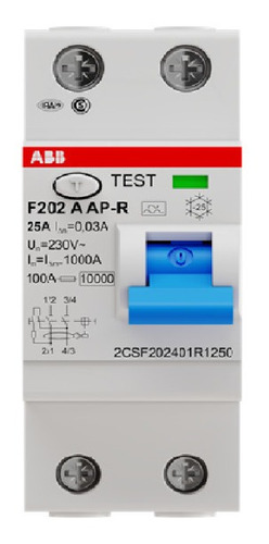 Interruptor Diferencial Disyuntor Bipolar 40a 30ma Ap-r Abb