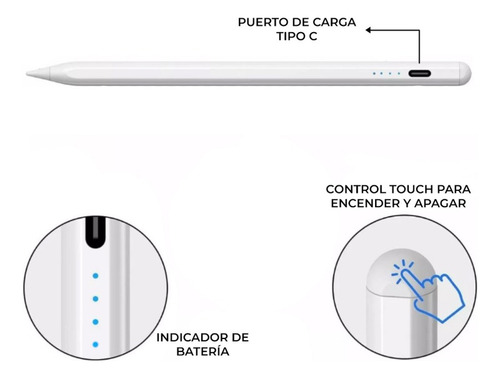 Lápiz Táctil Óptico Universal Carga Rápida Compatible Precis