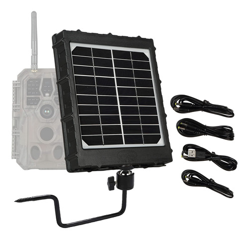 Folgtek Cargador Solar Para Camara De Rastro Y Juego Kit De