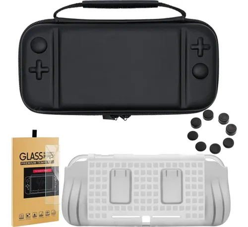 comprar Kit Capa Nintendo Switch Lite+ Tpu+ Pelicula Vidro+ 4 Grips