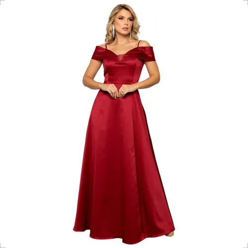 Vestido madrinha rosa best sale choque
