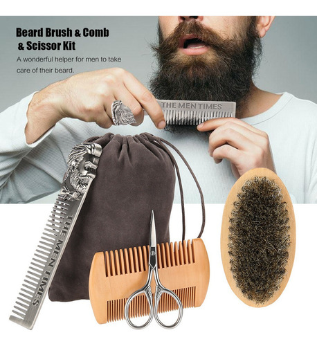 Q Kit De Modelado De Barba, Juego De Cepillos De Barba