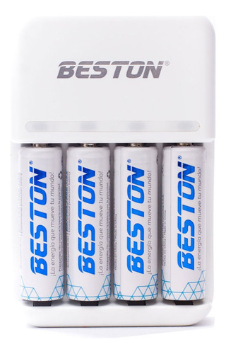 Baterias Beston Aa Recargable X 4 Pack + Cargador Pila 