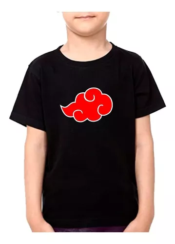 Camiseta Infantil Nuvem Vermelha - Preta