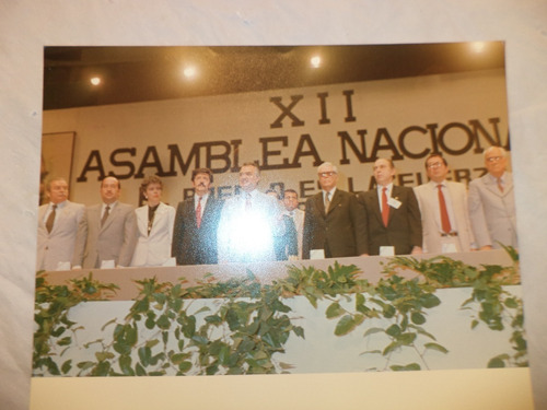 Vtg (c 1985) Fotografía Miguel De La Madrid, Fidel Velázquez