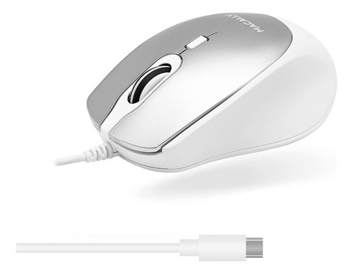 Mouse Usb C Para Mac Con Cable Con Cuerpo Ambidiestro