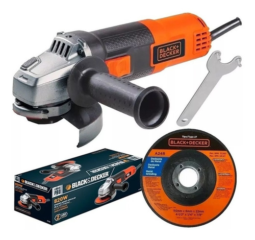 Esmerilhadeira 4 1/2 (115mm) 820w G720 Black+decker 127v