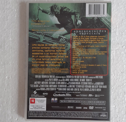 Dvd - Resident Evil - O Hospede Maldito ( Original )