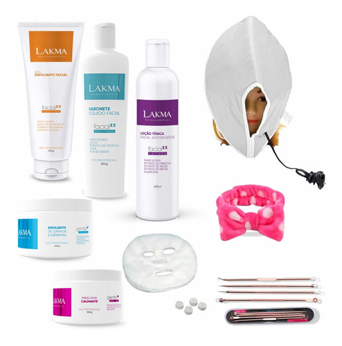 Kit Limpeza De Pele Profunda Profissional Lakma + Brindes Voltagem 110