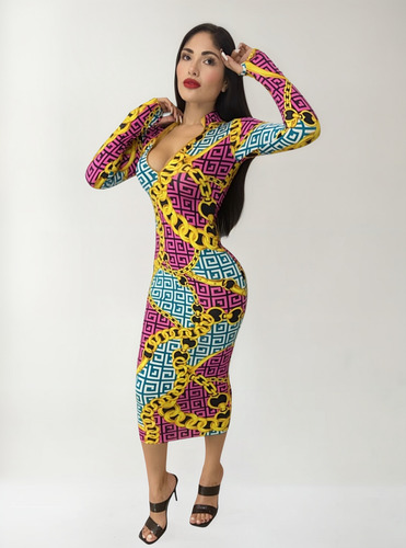 Vestido Dione Tela Licra Coreana Sin Traslucir