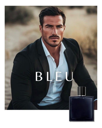 Perfume Masculino Bleu Yuse Cosmetics 50ml - Amadeirado Elegante E Atemporal