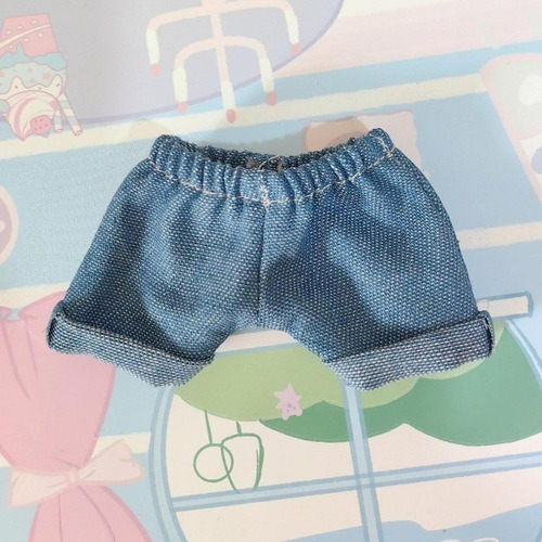 Calças De Boneca Fazendo Presentes Artesanais Azul