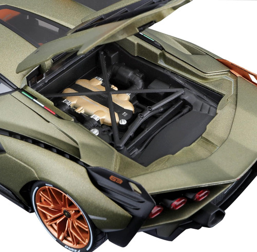 Lamborghini Bburago, Plástico, 1: 18 Sián Fkp37 - Verde