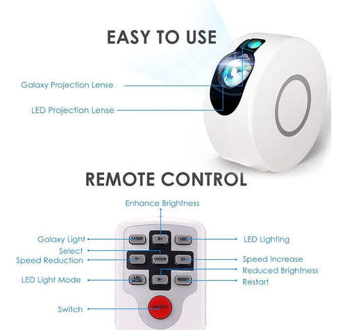 Proyector 2 En 1 Stars Projector Galaxy Projector