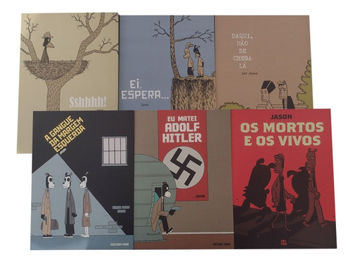 Sshhhh! / Ei Espera / Os Mortos E Os Vivos / Daqui Não Se Chega La / Eu Matei Adolf Hitler / A Gangue Da Margem Esquerda - 6 Hqs De Jason - Mino (Usado)