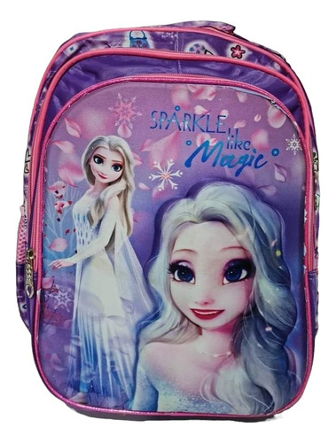 Mochila Escolar Elsa De Frozen Con Relieve, Impermeable