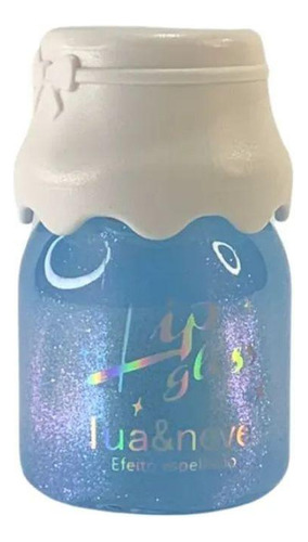 Lip Gloss Brilho Labial Azul Efeito Espelhado Lua&neve