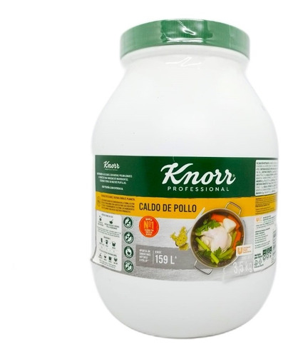Sazonador Caldo De Pollo Knorr Suiza 3.5 Kg Rinde 159 L