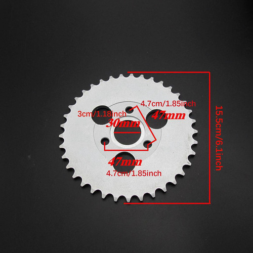 De Cadena De Motocicleta Sprocket De Cadena Trasera 420 37t