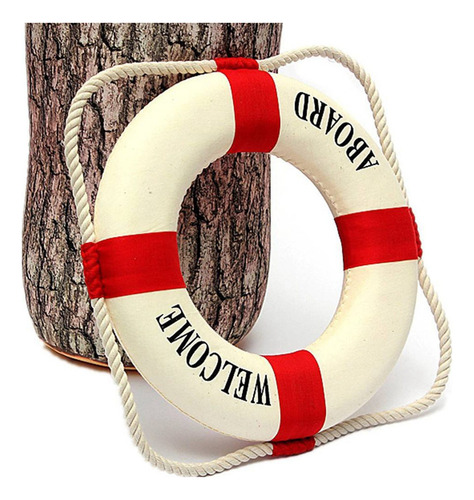 2 Anillos Salvavidas Náuticos De Espuma Aboard Para Colgar E