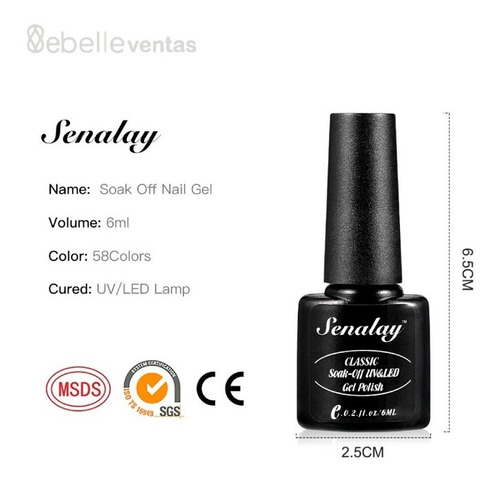 Esmalte Semipermanente Led Uv 6ml Muchos Colores / Envio Ya!