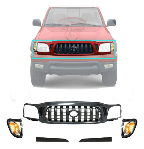 Conjunto Parrilla Delantera Imprimado Para Toyota Tacoma Kit