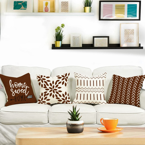 Ycoll Fundas De Almohada De 16.0 X 16.0 In, Moderna Funda De