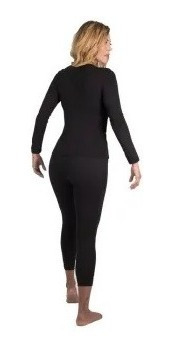 Imagen 3 de 4 de Conjunto Térmico Afelpado Negro Para Dama Member's Mark