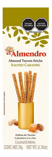 Palitos Turrón El Almedro Caramelo al Toque de Sal El Almendro Calidad Suprema 50g