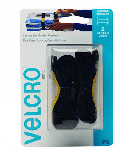 Velcro Correa Para Atar 91 X 2.50 Cm One Wrap Rollo Ancho Color Azul