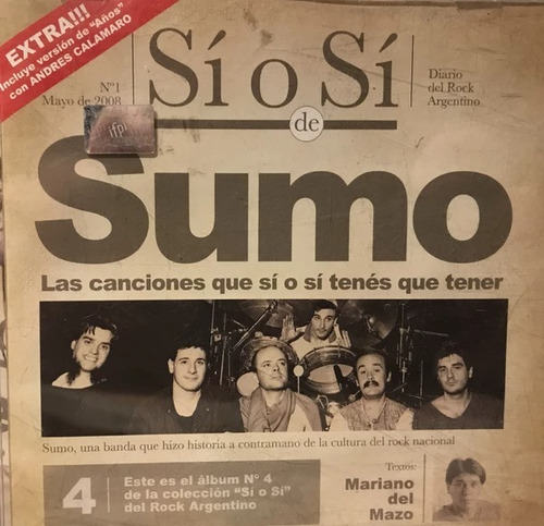 Sumo Si O Si Diario Del Rock Argentino Cd Nuevo