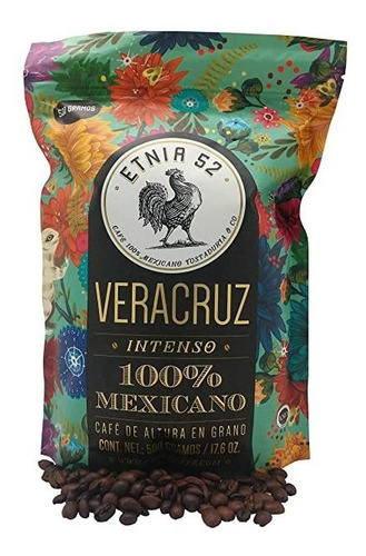 Etnia 52 - Veracruz (intenso), Mexican Whole Bean Coffee, 1