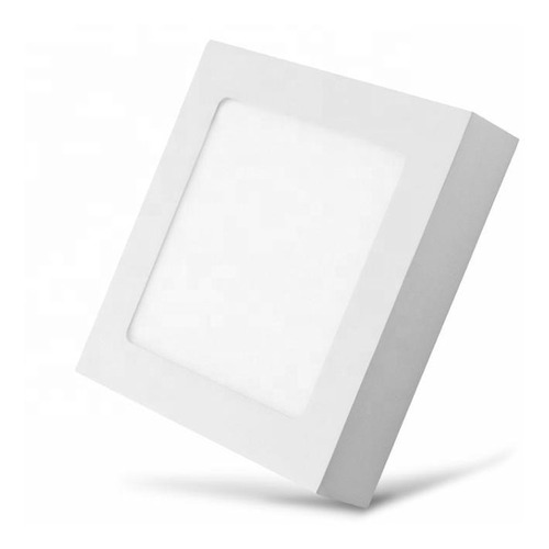 Panel Plafon Led De Aplicar 12w Cuadrado Alto Brillo Mas Led