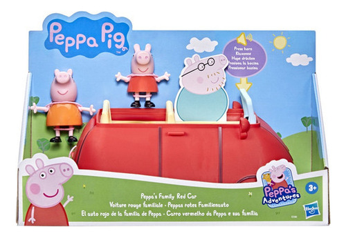 Figuras de acción El Auto Rojo De La Familia De Peppa Pig Hasbro