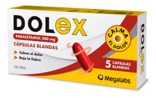 Dolex® 500 Mg X 5 Cápsulas Blandas | Pack X3