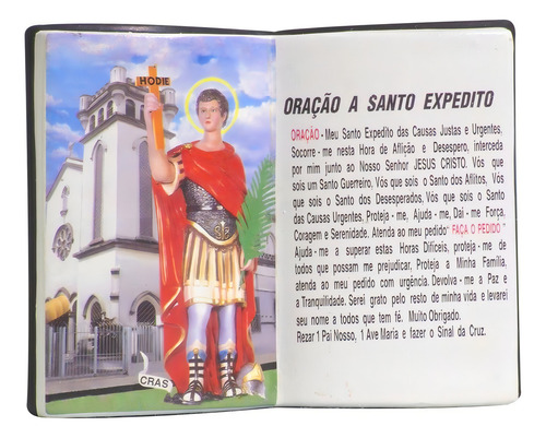 Imagem Santo Expedito Em Formato Livro Com Porta Caneta