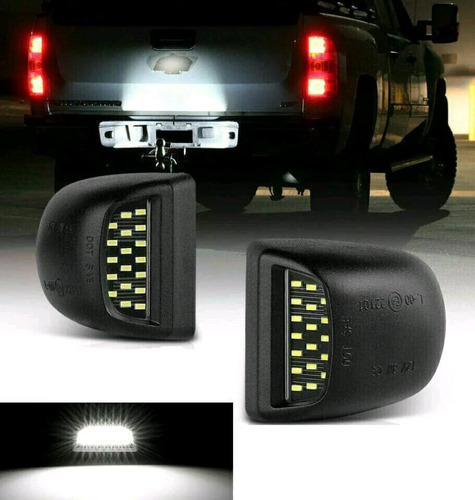 Luz Porta Placa Chevrolet Silverado 1999 A 2015 Juego Led