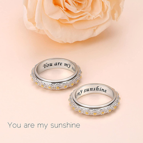 Anillo Ajustable Antiestrés Ansiedad Giratorio Var Diseños