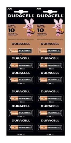 Pila Duracell S147DUCBAA12U alcalina AA tira de 12 unidades