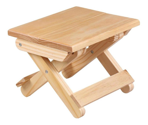 Taburete De Madera Plegable Silla Pequeña Asiento Para