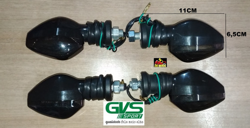 4 Mini Pisca Seta Moto Esportivo Modelo Bros 160 Fumê Univer