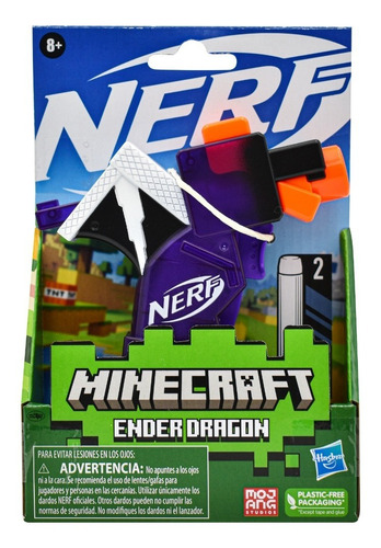 Nerf Minecraft Ender Dragon 2 Dardos Elite Hasbro