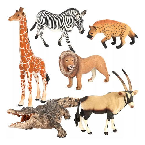 Set De Juguetes De Animales Salvajes Simulados
