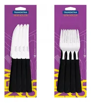 Comprar Set 24 Cubiertos Tramontina New Kolor Mango Plastico Color