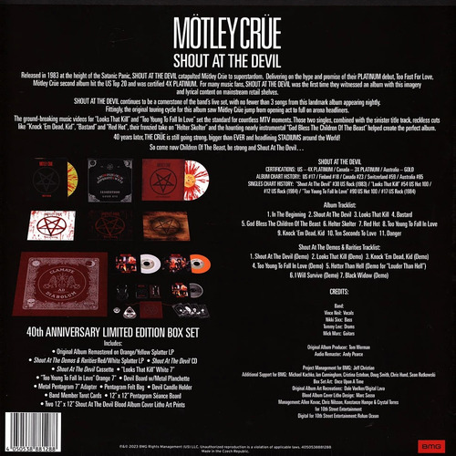 Motley Crue Shout At The Devil 40th Box Set 6 Cd Lp Vinyl