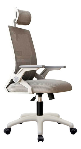 Sillón Ejecutivo Oficina Gerencial Regulable Escritorio Pc Color Blanco y Gris Material del tapizado Tela Mesh